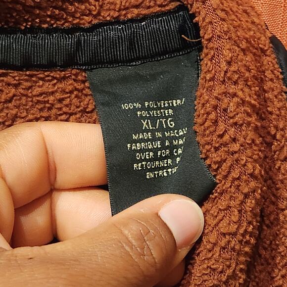 Outdoor Urban Terrain Men's Sz XL Burnt Orange 1/4 Snap Pullover Fleece Jacket - Picture 7 of 8